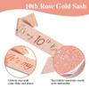 10th Birthday Decorations for Girls,Banner,Backdrop, its my 10th Birthday Sash, Sweet Rhinestone Tiara Crown,Balloons view 4