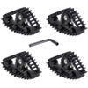TRX4M Track Snow Tires, 4Pcs TRX4M Track Wheels Snow Tires with L-Shaped Wrench Installation Tool for 1/18 RC Crawler Car TRX4M Upgrade Accessories (Black) view 1
