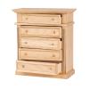 Waldosia 1:12 Scale Dollhouse Miniature Oak Dresser  5-Drawer Wooden Chest for Bedroom, Roombox, Booknooks and Dioramas Furniture view 3