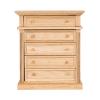 Waldosia 1:12 Scale Dollhouse Miniature Oak Dresser  5-Drawer Wooden Chest for Bedroom, Roombox, Booknooks and Dioramas Furniture view 4