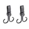 2pcs Double Stroller Swivel Hooks Multifunctional Adjustable Bikes Stroller Hooks for Hanging Bags view 1