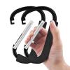 2 Pack Stroller Hooks, 6.3" Large Stroller Clip, Extra Large Carabiner, Big Carabiner Clip Heavy Duty, Universal Stroller Accessories for Mommy, Hang Shopping Bags, Purses, Diaper Bags, and Tools view 1