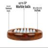 Wooden Marble Solitaire Board Game - Premium Handcrafted Classic Puzzle Marbles, Brain Teaser for Adults & Kids, or Coffee Table Decor (White-Marble) view 4