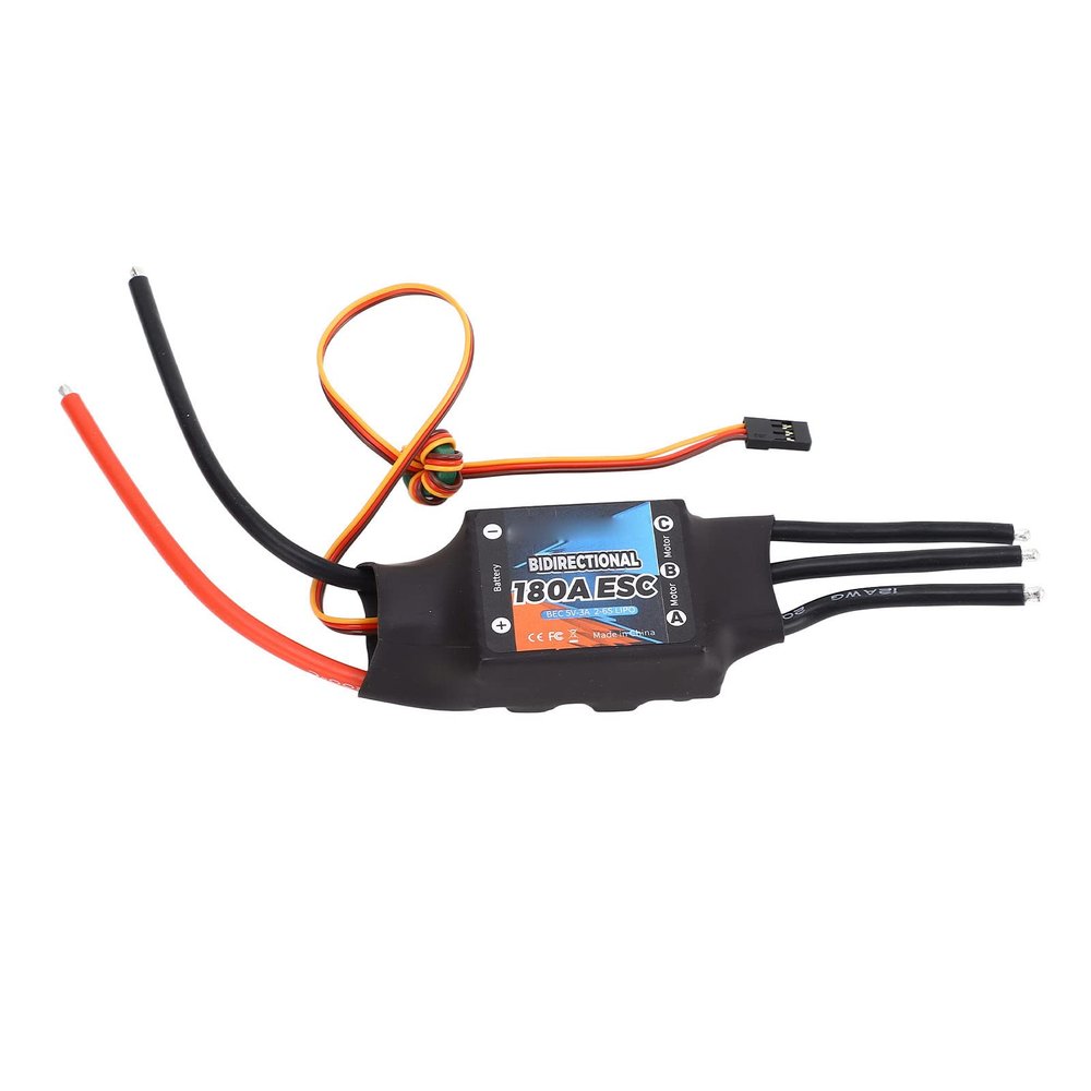 180A Brushless ESC, 2 6S Lipo 5V 3A for RC Car Boat Underwater Thruster with Electronic Components, RC Car, Boat, RC Boat