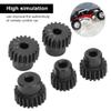 48P Pinion Gear Set 17T 18T 19T 20T 21T Metal Pinions Compatible with ECX 2WD 1/10 RC Hobby Car (Black) view 2
