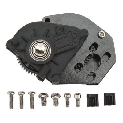 1/24 RC Car Gear Box, Aluminum Alloy RC Transmission Gear Box for Axial SCX24, Wear with Quiet Drive, for Climbing Vehicle (Black)