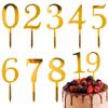 0-9 Number For Cake Topper,10 Pcs Gold Acrylic Number Cake Topper for Birthday Party Wedding Anniversary Cake Decorations view 1