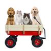 Big Foot All-Terrain Kids & Pet Wagon with Air-Filled Tires - Heavy-Duty Steel Pull Cart, 176LB Capacity, Removable Wooden Panels for Beach, Camping, Backyard & Outdoor Adventures, Red view 1