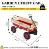 Big Foot All-Terrain Kids & Pet Wagon with Air-Filled Tires - Heavy-Duty Steel Pull Cart, 176LB Capacity, Removable Wooden Panels for Beach, Camping, Backyard & Outdoor Adventures, Red view 2