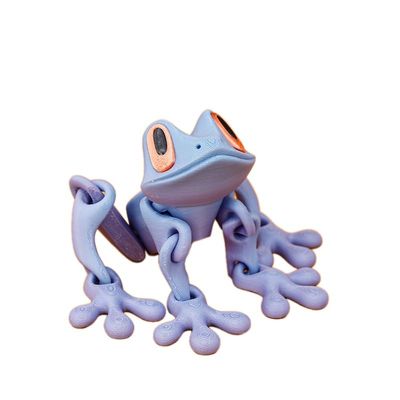 3D Printed Animal Frog Refrigerator Magnets Magnet Decor Articulated Toy for Fridge (Purple)