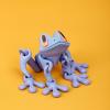 3D Printed Animal Frog Refrigerator Magnets Magnet Decor Articulated Toy for Fridge (Purple) view 2