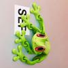 3D Printed Animal Frog Refrigerator Magnets Magnet Decor Articulated Toy for Fridge (Green) view 3