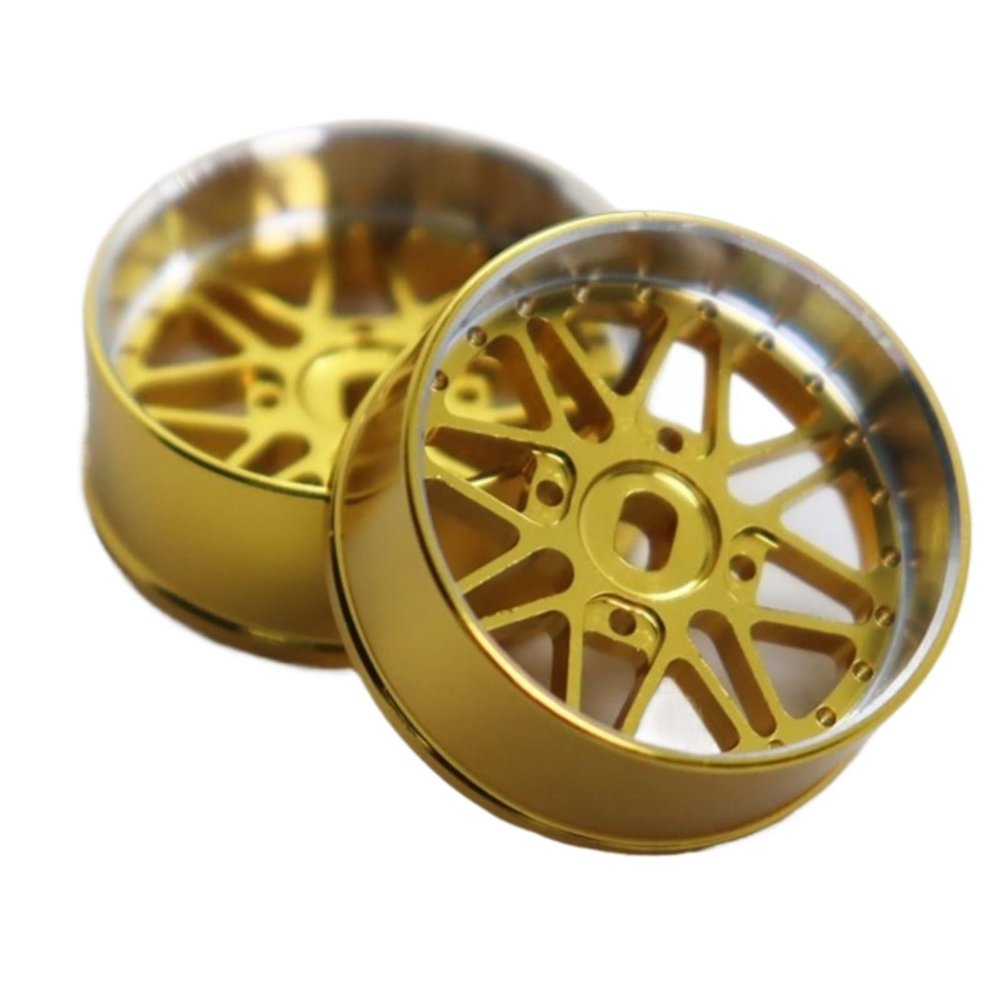 2Pcs 22mm Metal Wheel Hub for 1/28 1/24 RC Model for Mosquito Car for MINI-Q for Wltoys K989 284131 for TG Racing Upgrade Parts(2Pcs Gold Narow 1.5)