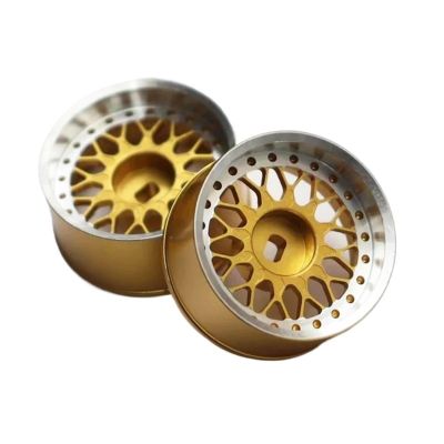 2Pcs Metal Wheel Rim Wheel Hub for Wltoys MINI-Z MA020 MK3 for XRXDRZ for AWD for FWD DRZ 030 BZ GLA 1/28 RC Car Upgrade Parts(Gold 2W 1.5)