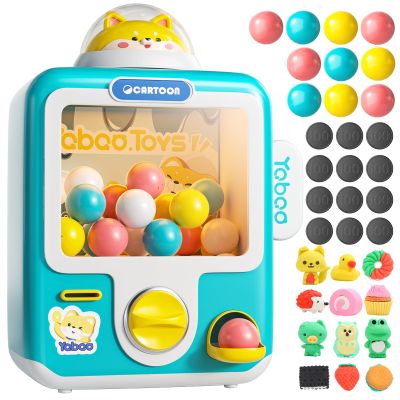 Skirfy Vending Machine Kids Toys 10 Empty Eggs Mini Vending Machine Erasers Operated Gumball Prize Machine Maker Game Claws Machine Easter Game Sensory Toys Dolls GiftsBlue
