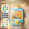 Skirfy Vending Machine Kids Toys 10 Empty Eggs Mini Vending Machine Erasers Operated Gumball Prize Machine Maker Game Claws Machine Easter Game Sensory Toys Dolls GiftsBlue view 2