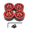 4pcs Metal Beadlock Wheel Hub Wheel Rim For WPL C14 C24 C34 C54 1/16 RC Car Upgrade Parts Accessories replacement part(Red) view 1