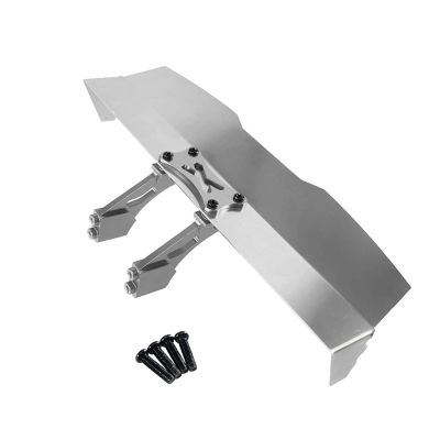 Metal Tail Wing Accesories Part For MJX For Hyper GO 16207 H16PL 1/16 RC Car Upgrade Parts replacement part(Silver)