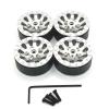 4pcs Metal Beadlock Wheel Hub Wheel Rim For WPL C14 C24 C34 C54 1/16 RC Car Upgrade Parts Accessories replacement part(Silver) view 1