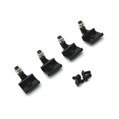 4Pcs WPL C64-1 Metal Front Rear Shock Tower Shock Bracket Mount For 1/16 C64 RC Car Aluminum Upgrade Parts replacement part(Black)
