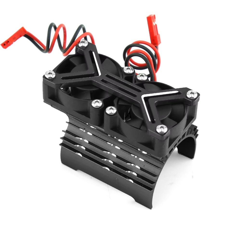 RC Parts Compatible with Axial for SCX10 for Traxxas for TRX4 for Tamiya 1/8 1/10 RC Motor Heat Sink Cooling Fan 36mm Motor(Black)