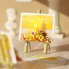 Vilbocr Mini Flower Building Bouquet SetBlock Easel for Desk Decorations and Message Stickers.Flower Building Toys Building Blocks Flower (Yellow 368Pcs) view 3