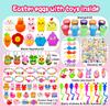 318 Pcs bulk filled Easter Egg with toys inside for kids, 100 sets plastic Easter egg Filled with toys Easter egg fillers basket stuffers for Kids Boys Girls stuffed Easters eggs self pre filled view 3