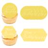 10 Pcs Acrylic Happy Birthday Cupcake Toppers, Round Gold, Hexagonal Gold Mirror Cake Topper for DIY Cupcake Decoration Birthday Party Decor view 1