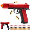 DaoDaoZhu Soft Bullet Toy Gun Pistol with Shell Ejecting for Indoor/Outdoor Shooting Games, Halloween Costume Fake Prop Gun Model, Educational Play Toy Guns, Christmas/Birthday Gifts (Red) view 1