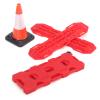 RiToEasysports Plastic RC Car Sand Ladder, Simulation Fuel Recovery Board with Model Car Three Piece Set for RC (red Orange view 2
