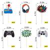 13 Pcs Video Game Cupcake Toppers Video Game Happy Birthday Cake Topper, for Game Themed Parties Birthday Party Cake Toppers view 2
