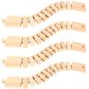 4 Pack Wooden Train Track Wood Train Track Expansion Packs Wooden Train Track Accessories Compatible with Major Train Railway Set view 1