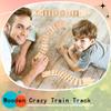 4 Pack Wooden Train Track Wood Train Track Expansion Packs Wooden Train Track Accessories Compatible with Major Train Railway Set view 3
