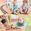 4 Pack Wooden Train Track Wood Train Track Expansion Packs Wooden Train Track Accessories Compatible with Major Train Railway Set view 4