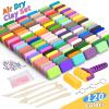 169 Pcs Air Dry Clay 120 Colors Modeling Model Magic Clay for DIY Molding Starter Kit with Sculpting Tools,Ultra Light Soft Non-Toxic Arts & Crafts Gift for Boys Girls Birthday Party Favors view 2