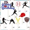 17 Pcs Baseball Happy Birthday Cake Toppers, Glitter Baseball Sports Theme Cupcake Decorations Suitable for Baseball Player Party, Birthday Party Cake Decoration Supplies view 3