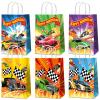12PCS Hot Car Happy Birthday Party Favor Bags Wheels Car Party Supplies Race Car Party Treat Bags Hot Car Happy Birthday Game Party Gift Goodie Bags for Baby Shower Hot Car Wild Racer Party Favors view 1