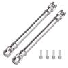2pcs Hobbyfire 1/10 RC Crawler Drive Shafts Stainless Steel Universal Joint Driveshaft for Axial SCX10 II III Traxxas TRX4 Redcat Gen8 Gen7 Element Upgrades Parts(127-193mm) view 1