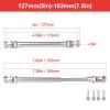 2pcs Hobbyfire 1/10 RC Crawler Drive Shafts Stainless Steel Universal Joint Driveshaft for Axial SCX10 II III Traxxas TRX4 Redcat Gen8 Gen7 Element Upgrades Parts(127-193mm) view 2