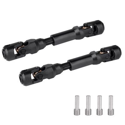 2pcs Hobbyfire 1/10 RC Crawler Drive Shafts Steel Universal Joint Driveshaft Heavy Duty for Axial SCX10 II III TRX4 Redcat Gen8 Gen7 Element Upgrades Parts(84-110mm)