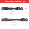 2pcs Hobbyfire 1/10 RC Crawler Drive Shafts Steel Universal Joint Driveshaft Heavy Duty for Axial SCX10 II III TRX4 Redcat Gen8 Gen7 Element Upgrades Parts(84-110mm) view 2