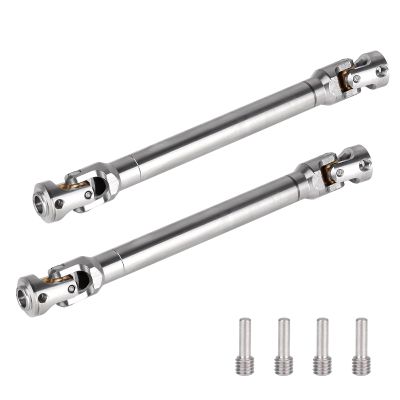 2pcs Hobbyfire 1/10 RC Crawler Drive Shafts Stainless Steel Universal Joint Driveshaft for Axial SCX10 II III Traxxas TRX4 Redcat Gen8 Gen7 Element Upgrades Parts(118-175mm)