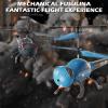 Dodoore Remote Control Helicopter, 3.5 Channel Mini Helicopters for Beginners with Gyro, Altitude Hold, Obstacle Avoidance, LED Light, RC Dragonfly Helicopter (Blue view 2