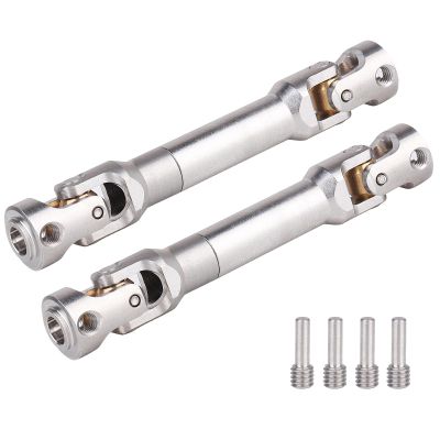 2pcs Hobbyfire 1/10 RC Crawler Drive Shafts Stainless Steel Universal Joint Driveshaft for Axial SCX10 II III Traxxas TRX4 Redcat Gen8 Gen7 Element Upgrades Parts(81-105mm)
