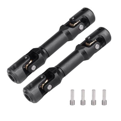 2pcs Hobbyfire 1/10 RC Crawler Drive Shafts Steel Universal Joint Driveshaft Heavy Duty for Axial SCX10 II III TRX4 Redcat Gen8 Gen7 Element Upgrades Parts(68-89mm)