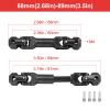 2pcs Hobbyfire 1/10 RC Crawler Drive Shafts Steel Universal Joint Driveshaft Heavy Duty for Axial SCX10 II III TRX4 Redcat Gen8 Gen7 Element Upgrades Parts(68-89mm) view 2