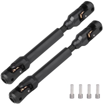 2pcs Hobbyfire 1/10 RC Crawler Drive Shafts Steel Universal Joint Driveshaft Heavy Duty for Axial SCX10 II III TRX4 Redcat Gen8 Gen7 Element Upgrades Parts(104-148mm)