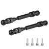 2pcs Hobbyfire 1/10 RC Crawler Drive Shafts Steel Universal Joint Driveshaft Heavy Duty for Axial SCX10 II III TRX4 Redcat Gen8 Gen7 Element Upgrades Parts(94-130mm) view 1