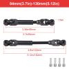 2pcs Hobbyfire 1/10 RC Crawler Drive Shafts Steel Universal Joint Driveshaft Heavy Duty for Axial SCX10 II III TRX4 Redcat Gen8 Gen7 Element Upgrades Parts(94-130mm) view 2