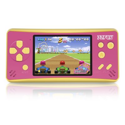 3.2" Large Screen Rechargeable Portable Handheld Games for Kids Ages 4-12, Preloaded 168 Classic Mini Games,Arcade Electronic Toy Support TV Output Birthday Xmas Present for Boys Girls(Pink)